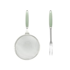 GENIAL 瑪瑙炊具 2 件套 B 型, 不銹鋼銀 綠色