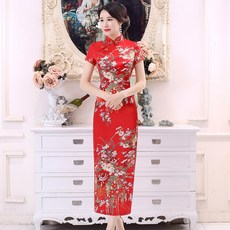 LoliDolls 角色扮演專用滿版花朵圖案短袖連身旗袍 LOLI1263