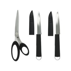 GENIAL SWAN 黑色炊具 3 件套 C 型, 不鏽鋼銀 霧面黑