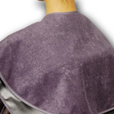 雙層燙剪髮圍巾, 深灰色, 1個