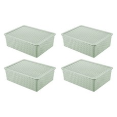 블럭마트 속옷 양말 정리함 15칸 그린, 4개