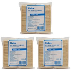 Shine 營業用大容量竹製牙籤, 4000入, 3包