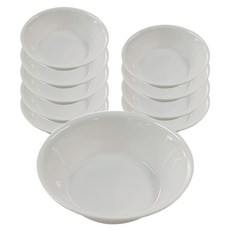 koryeoc牛奶圓碗 小, 白色的, 10個