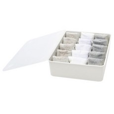 Block Mart 塑膠內衣襪子收納盒 15格 白色, 1個