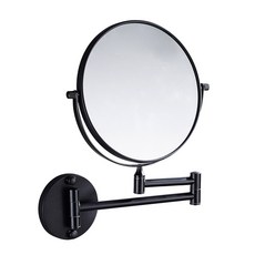 MONACO OLIVE 金屬線條旋轉雙面浴室鏡, 黑色