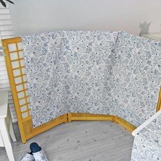 Nasan 麻印花面料 P566-1, 混色