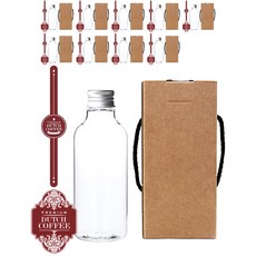 透明鋁箔蓋PET瓶 250ml AN250+盒子+瓶身標籤 LB2M+封口標籤 LB224+盒子封口標籤 LB2S, 10組