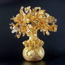 黃金發財樹雕像 35E25-127, 混合色