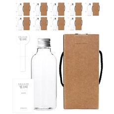 透明鋁箔蓋PET瓶 250ml AN250+盒子+瓶身標籤 簡單韓文奶茶S+封口標籤 簡單韓文奶茶24, 10組