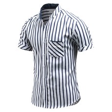 DAKUANG 男款條紋短袖襯衫 C05D14_st2030