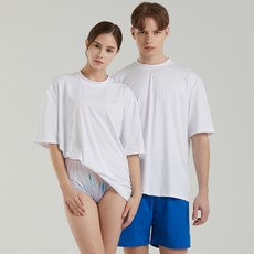 HMUS 男女通用 Varna 寬鬆版型短袖T恤 情侶防磨衣上衣, 單一顏色