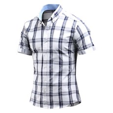 DAKUANG 男款格紋短袖襯衫 C06D14_sp2063