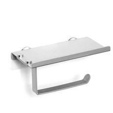 I&N 自黏式鋁製衛生紙架置物架, 單一顏色, 1個