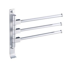 MONACO OLIVE 金屬線條飯店式3層旋轉毛巾架, 銀色, 1個