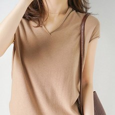 공블리 여성용 롤링 반팔 니트 CST1245