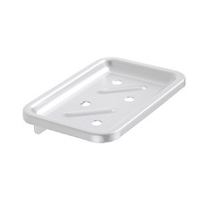 MONACO OLIVE 金屬系列素面肥皂架, 銀色, 1個