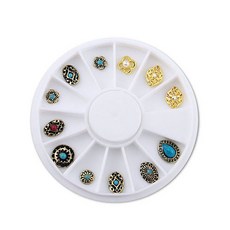 B.Lab 指甲彩繪專用造型寶石裝飾零件組, 16 Ethnic Gold, 1組