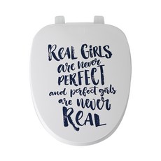 Clean Life摩登文字硬質馬桶蓋, 混色, 1個