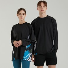HMUS Paola 寬鬆版型長袖情侶防磨衣 2件組, 混合色