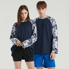 에이치머스 타히티 오버핏 긴팔 래쉬가드 상의 2p