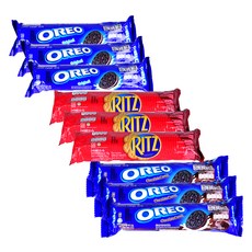 오레오 쿠키 133g x 3p + 초콜릿크림 133g x 3p + 리츠 크래커 100g x 3p 세트, 1세트
