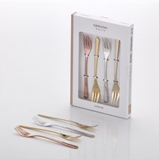 에델코첸 루나 미러 커트러리 샘플러 케이크포크 4p, 혼합색상, 1세트