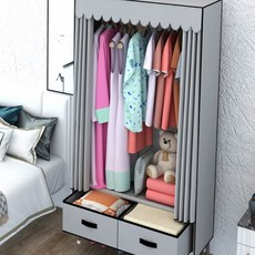 따니네 서랍형 간편옷장 YG003, 그레이