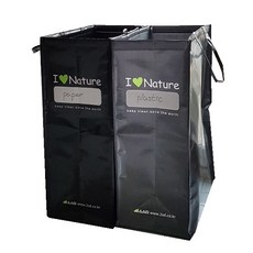 SEUSEUDI 大容量回收分類防水帆布袋 2件組