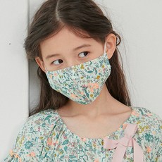 Matilda ny 孩童花草印花可過濾布立體口罩