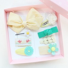 chenny bongbong 兒童黃色森林髮夾組