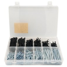 Innotime 木工用粗牙螺絲 白色 6種 x 50入 + 黑色 6種 x 50入 套組 1031, 1套