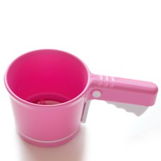 TIGER CROWN 拉線式麵粉篩杯 粉紅色, 1個