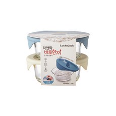 LocknLock 樂扣樂扣 含蓋白飯保鮮盒 450ml 2入組, 1組