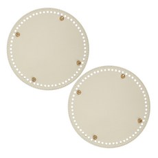 Brandyarn 鉚釘包底 圓形 2號 編織工具, 香草色, 2個