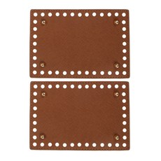 Brandyan 腳釘包底板 長方形 方形 編織工具, 2個, 深棕色