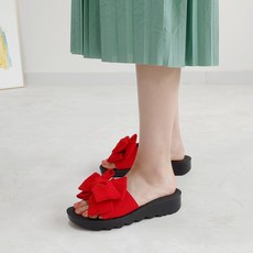 Ari& 女款甜美蝴蝶結厚底拖鞋 4cm