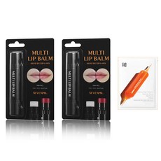 SEVENPM 男士潤唇膏 2入+水潤保濕面膜, 混色, 1套