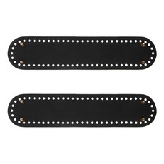 BrandYarn 鉚釘橢圓形包底 3號 編織工具, 黑色, 2個