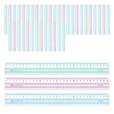 Morning Glory 1500彩色方尺30cm綠色14p+粉色13p+藍色13p套組, 混色, 1套