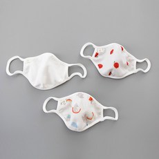 孩童可水洗布製立體口罩組 3入
