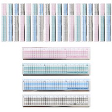모닝글로리 1000 컬러 커팅 방안자 15cm 4종 세트, 핑크, 그린, 블루, 블랙, 10세트