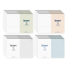 더오픈하우스 2분의 1 7mm 라인 가로 수학노트 23-5629 4종 x 3p, 그린, 피치핑크, 그레이, 블루, 1세트