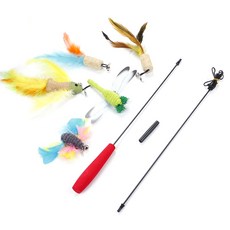 PASTEL PET 7件套貓棒替換玩具, 混合, 1套