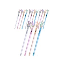 ibis 閃亮亮兔子金屬中性筆 0.5mm CR1512 4色 x 4入, 白色, 粉紅色, 黃色, 藍色, 1套