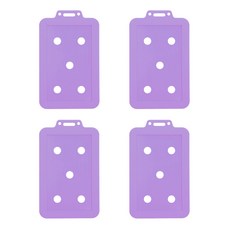 FLaiTO 矽膠名牌卡套, 紫色, 4個