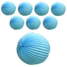 LivingDA 紙氣球 8入, 淺藍色