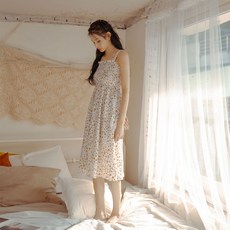 VENDIS 女款肩帶碎花連身裙 H305