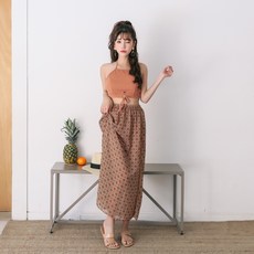 VENDIS Livian Rose 民族風罩裙 + 比基尼套組 F312