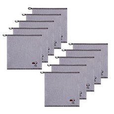 Songwol 松月 史努比刺繡素色可掛式擦手巾, 紫色, 10入