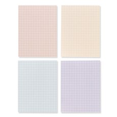 walgadaks Smoothies系列便條紙 4款組, Grid Peach+Grid Sand+Grid Mint+Grid Lilac, 1組, 1組